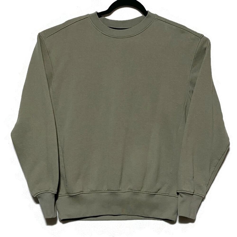 MTA Sport Sweatshirt Men's Medium Army Green Crewneck Casual Pullover Sweater